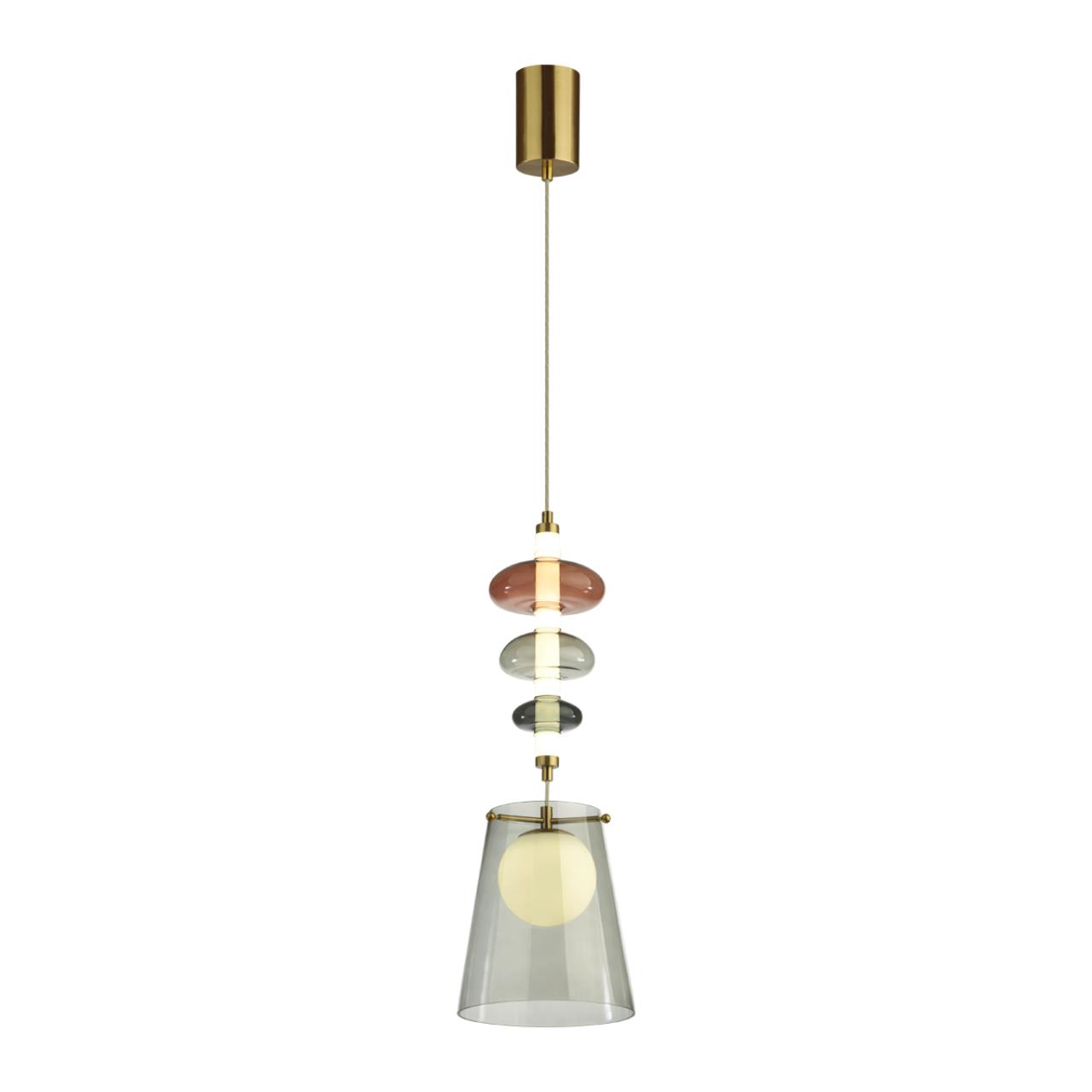 Светодиодный светильник 22 см, 18W, 4000K, Odeon Light Amore 5411/18LB, бронза