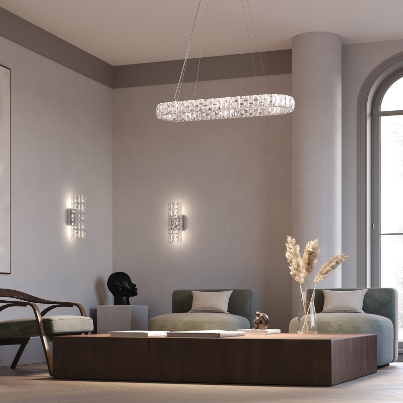 Бра 14*16*38 см LED, 20W, 3000К, Maytoni CASTELLO  MOD335WL-L20CH3K хром
