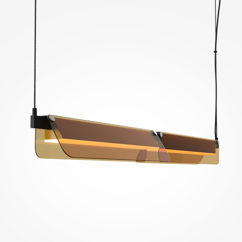 Подвесной светильник 93*12*312 см, LED, 20W, 3000К, Maytoni FLAT MOD296PL-L20BC3K черный