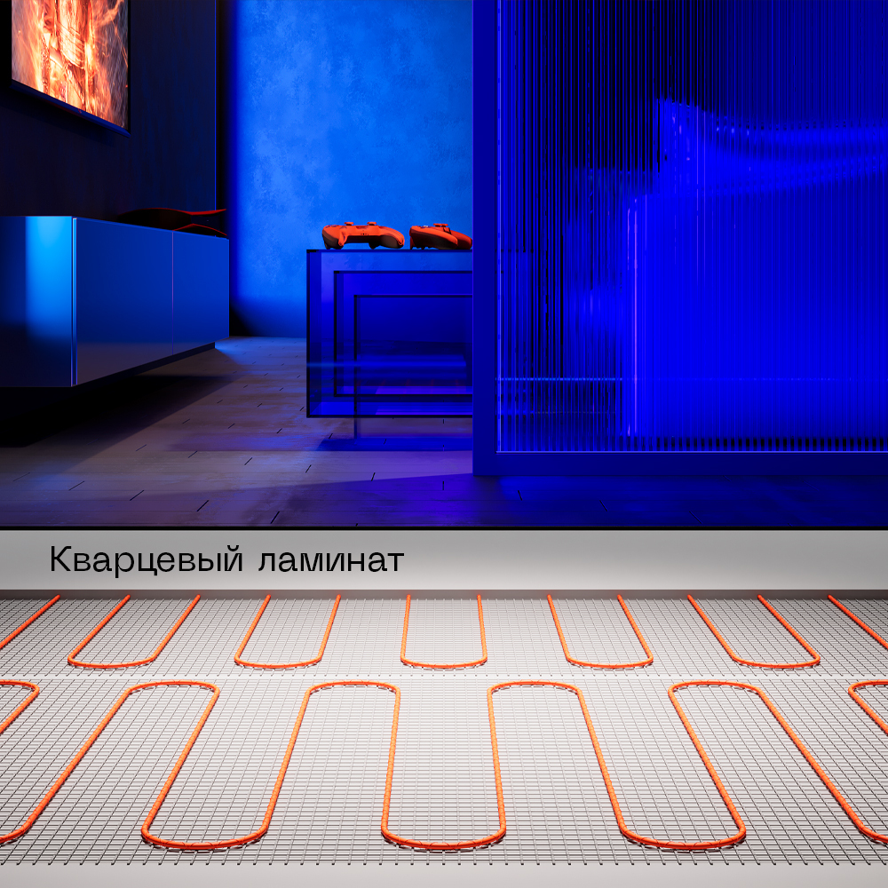 Нагревательный мат VLT01-200-6.0, 6 м2, 200 вт/м Voltum VLT01-200-6.0