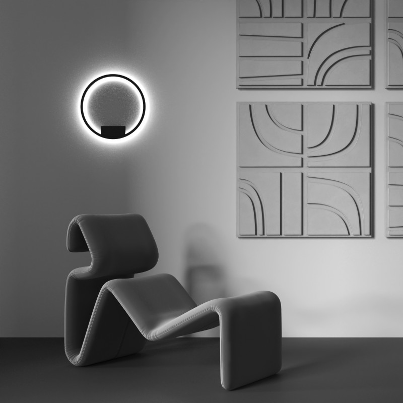 Бра 5*40*40 см, LED, 23W, 3000К-4000К, Maytoni Rim MOD058WL-L25BK черный