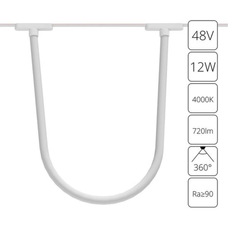 Трековый магнитный светильник 100 см, 12W, 4000K, Arte Lamp Rapid A6167PL-1WH, белый