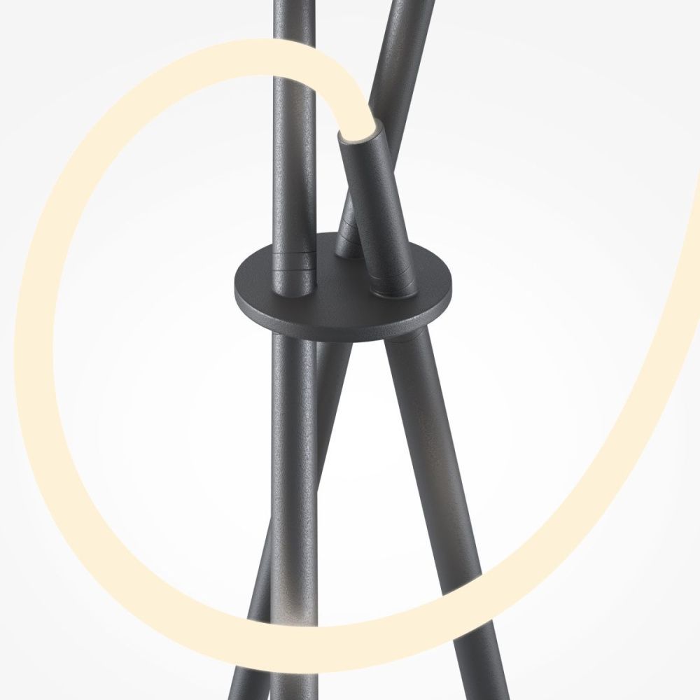 Настольная лампа 59 см, 15W, 3000K, Maytoni Crochet MOD369TL-L15B3K, черный