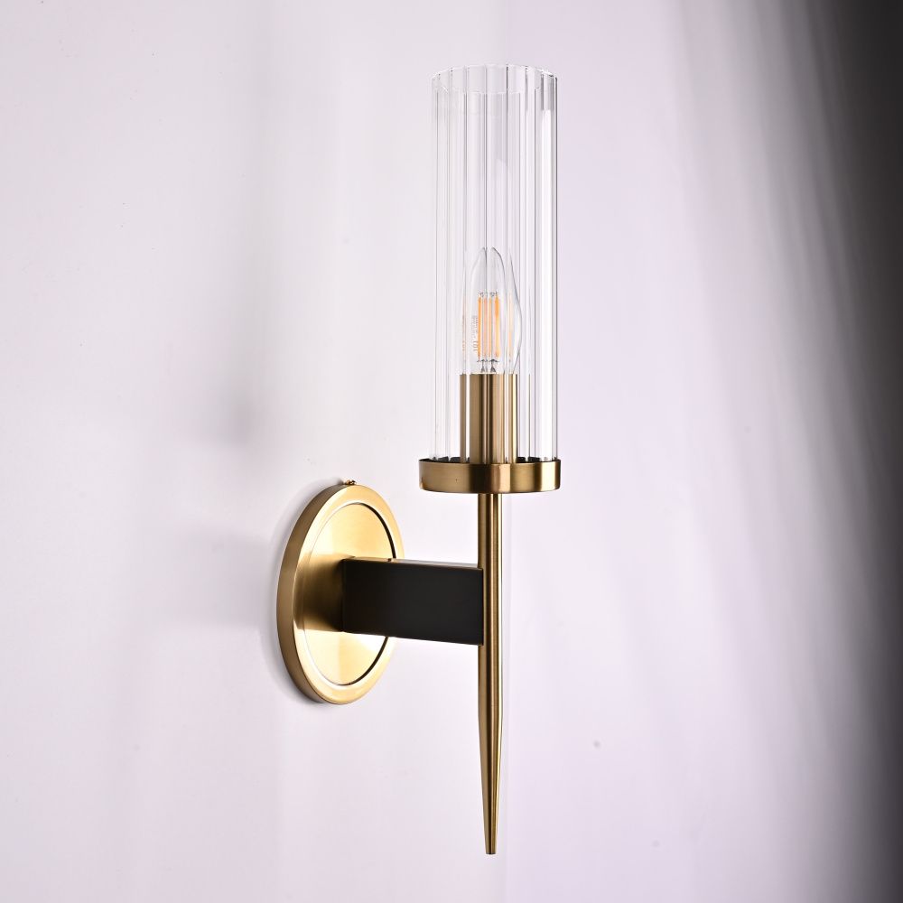 Бра Alouette 1 11*11*43 см, 1*E14*40W, ImperiumLoft BULRASH01, Латунь