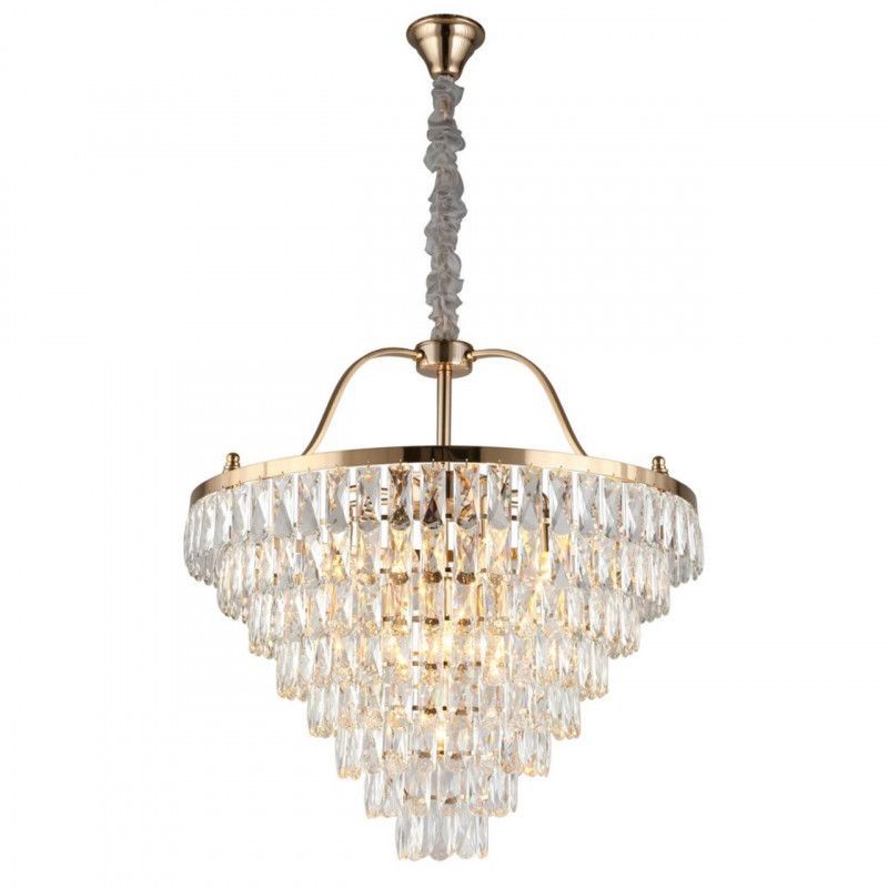 Каскадная люстра 70*95-180 см, 13*E14, 40W, Aployt Gerta APL.725.13.13, золотой