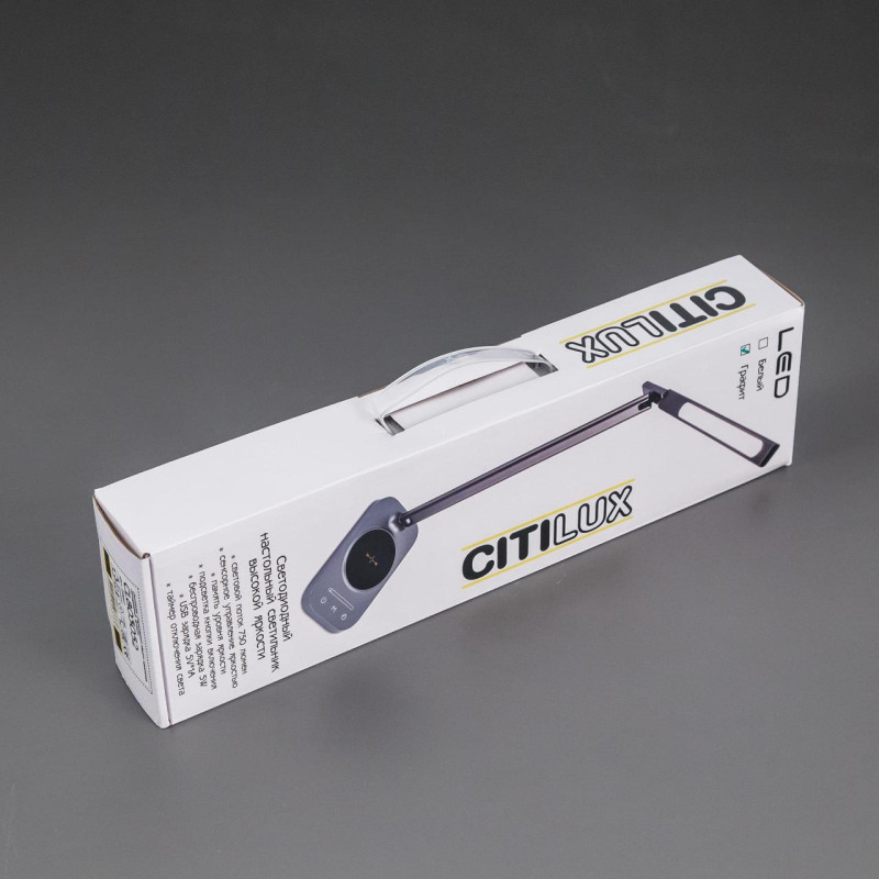Настольный светильник светодиодный с USB+Qi Citilux Ньютон CL803051, белый с серебром