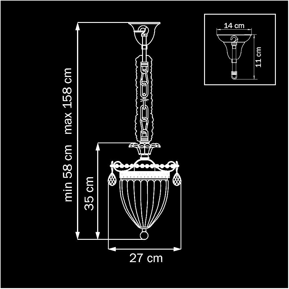 Подвесной светильник Lightstar Schon Silver LIG 790034 серебро, хрусталь