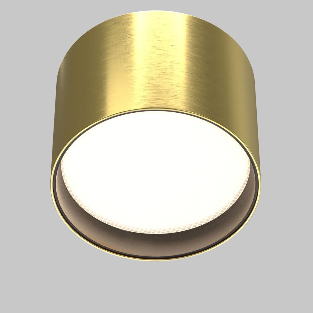 Потолочный светильник 9 см, 7W, 4000K, Maytoni Technical Glare C127CL-L7W4K-BS, латунь