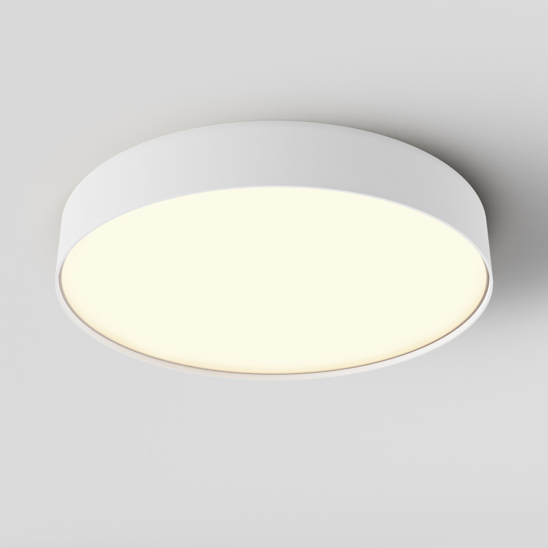 Накладной светильник 40*40*6 см, LED, 45W, 3000К, Maytoni Technical Zon C032CL-45W3K-RD-W белый