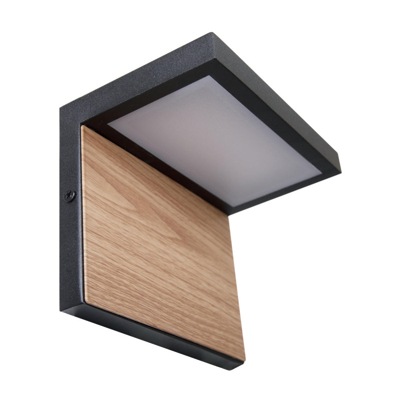 Уличный светильник *15 см, 1*LED*5W, 3000К Loft It 100001W Oak, Черный, золото