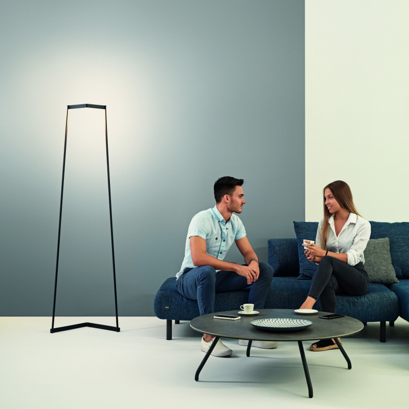Торшер 37,5*37,5*180 см, LED *  20W, 3000К Mantra Minimal 7283, черный