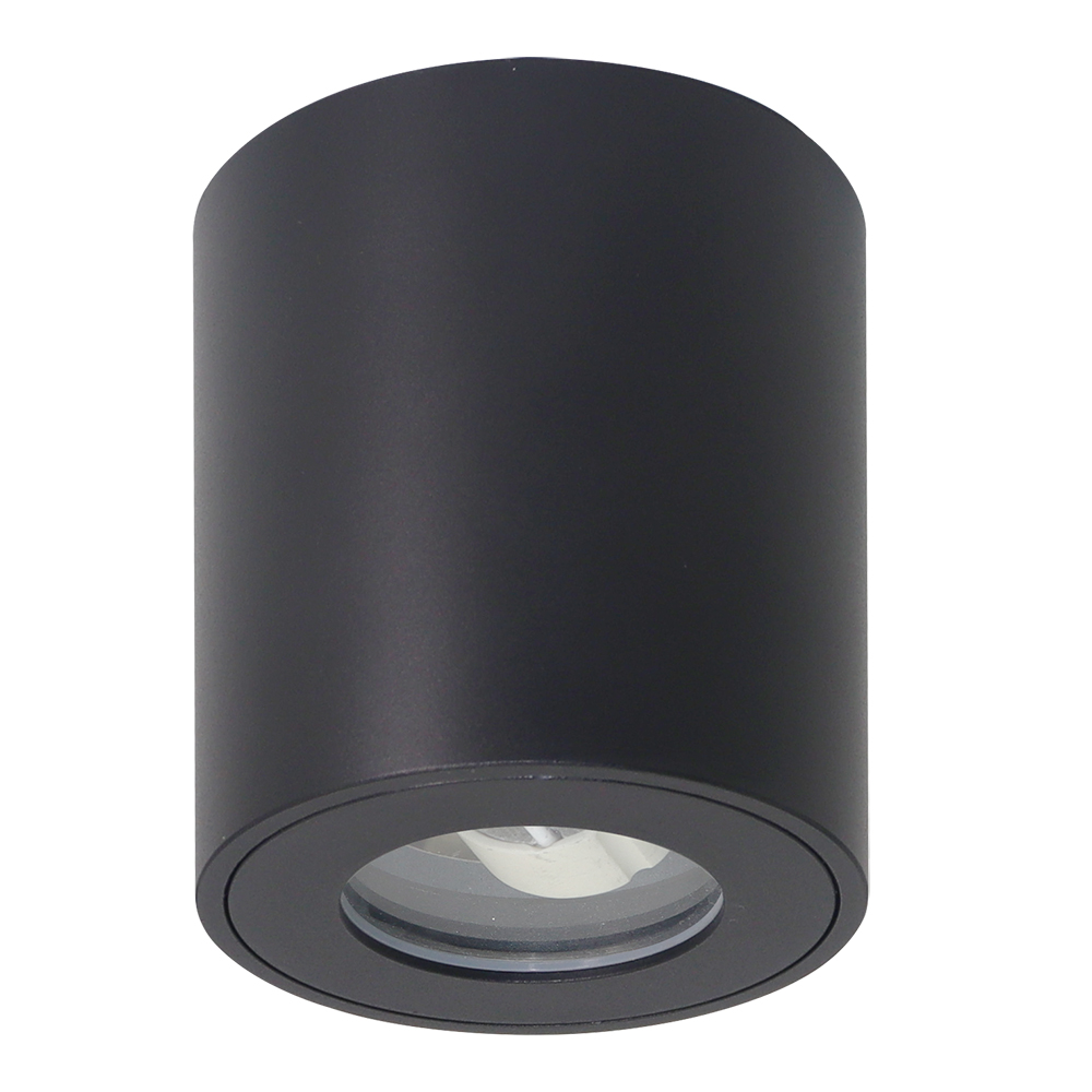 Точечный светильник 8*8,4 см, 1 GU10*35W,  К, Arte Lamp Tino A1469PL-1BK, Черный, IP 44