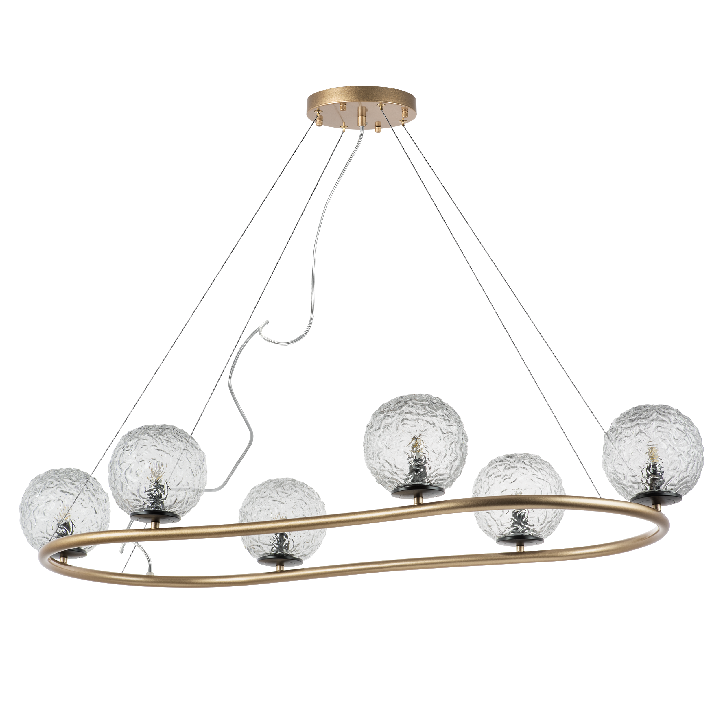 Люстра подвесная 115*6 14 см, 6*G9*36W, Золото Lightstar Bari 815263