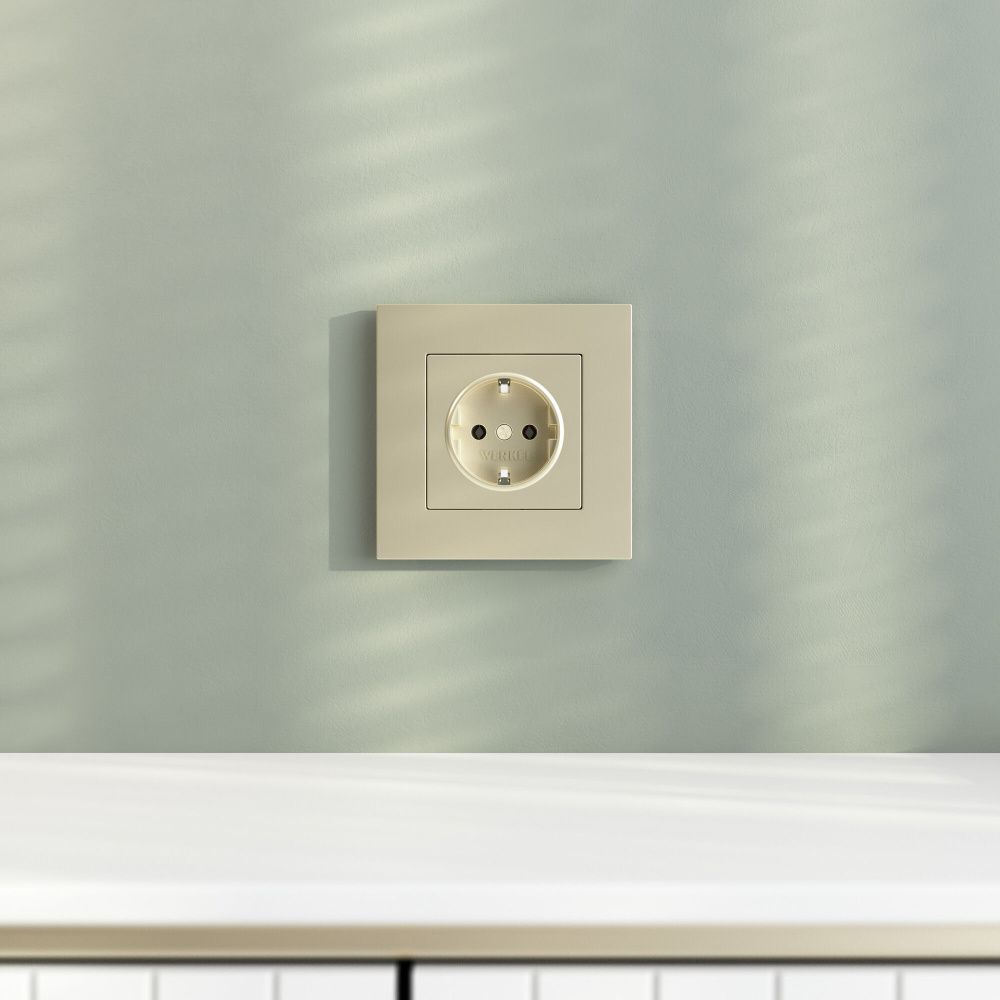 W0012911 Рамка на 1 пост Slab, шампань софт Werkel, 4690389218385