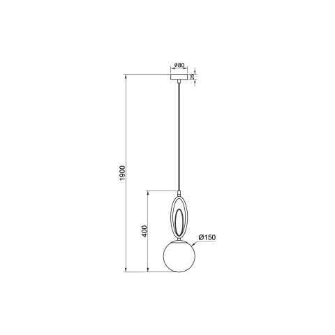 Подвесной светильник  15*190 см, 1*E14 хром Vele Luce Phlox VL5853P01