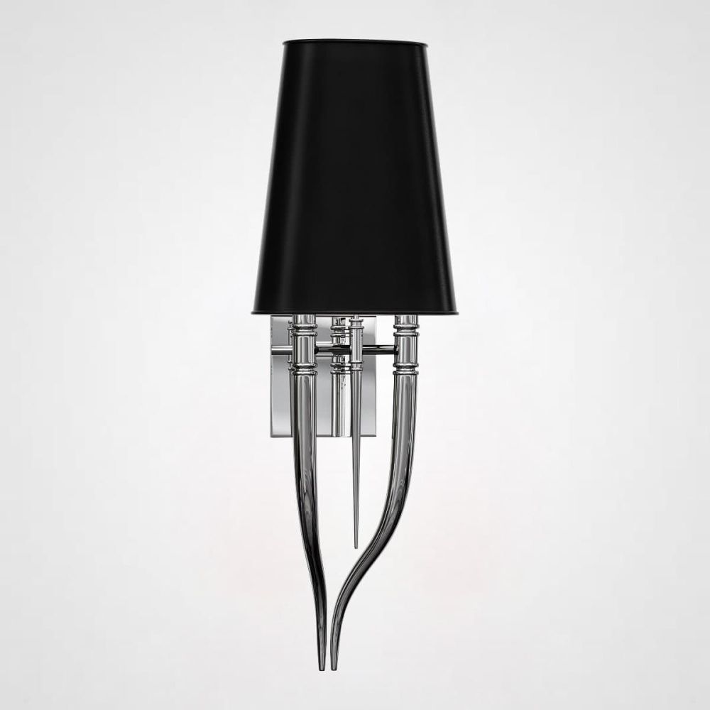 Бра Crystal Light Brunilde Ipe Cavalli H92 Silver/Black 32*32*32 см, 2*E27*60W, ImperiumLoft 44.198, Серебристый