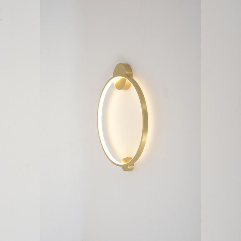 Настенный светильник 48 см, 18W, 3000-6000K, Crystal Lux REAL AP18W LED BRASS, латунь