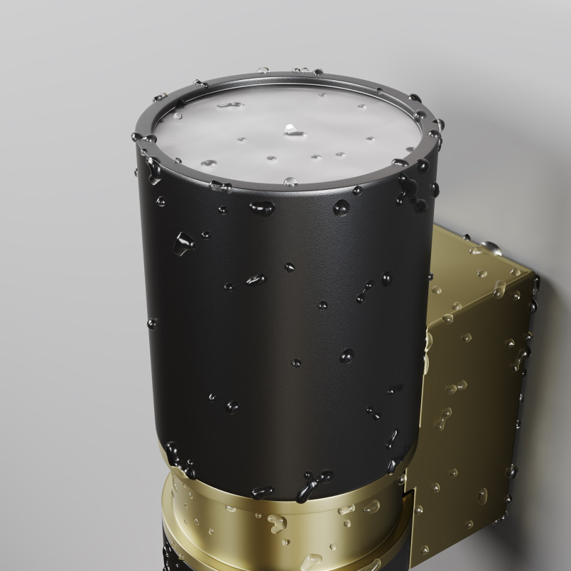 Светильник настенный 6,4*6,4*18 см, 2*GU10, 100W, Maytoni Bowery O582WL-02B латунный