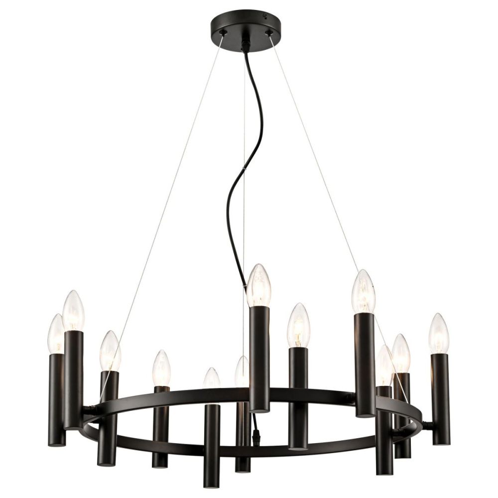 Подвесная люстра 64 см, Velante 367-023-12, черный