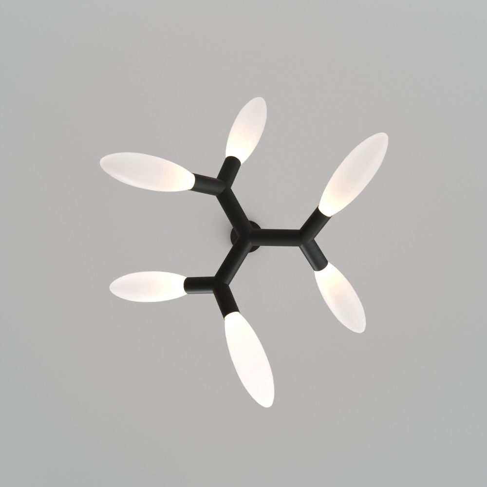 Светильник 80*80*32-52 см, 6*G9*20W, Eurosvet Covalent 30180/6, черный, a069153