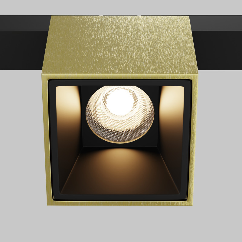 Светильник на шине 19,3*5,3*9,6 см, LED, 7W, 3000К, Maytoni Technical Alfa S TR133-2-7W3K-BS латунный