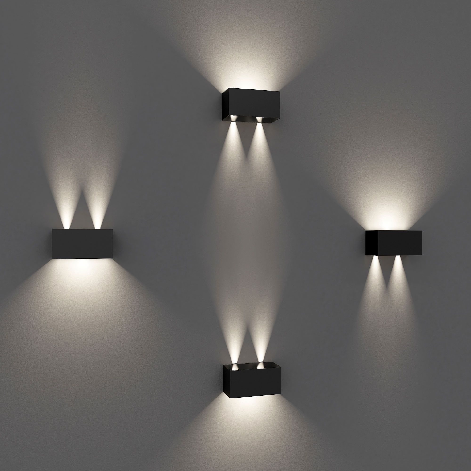 Уличный настенный светодиодный светильник WINNER DOUBLE LED IP54 35137/W черный Elektrostandard