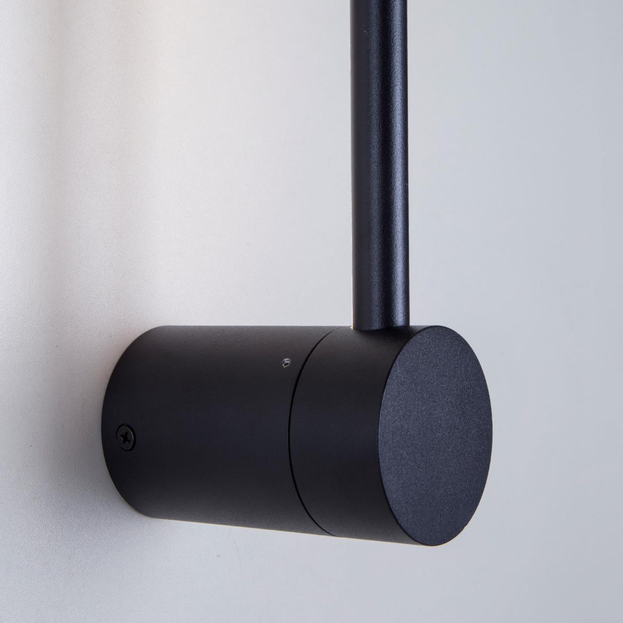 Бра 6*10*63 см, LED 17W, 3000 / 6000K, Черный LED4U L7271-600 BK