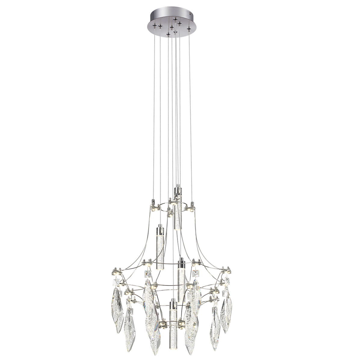 Подвесной светильник 41 см, 52*LED*35W, 4000К, 3150lm Odeon Light Flamenco 6699/35L, хром