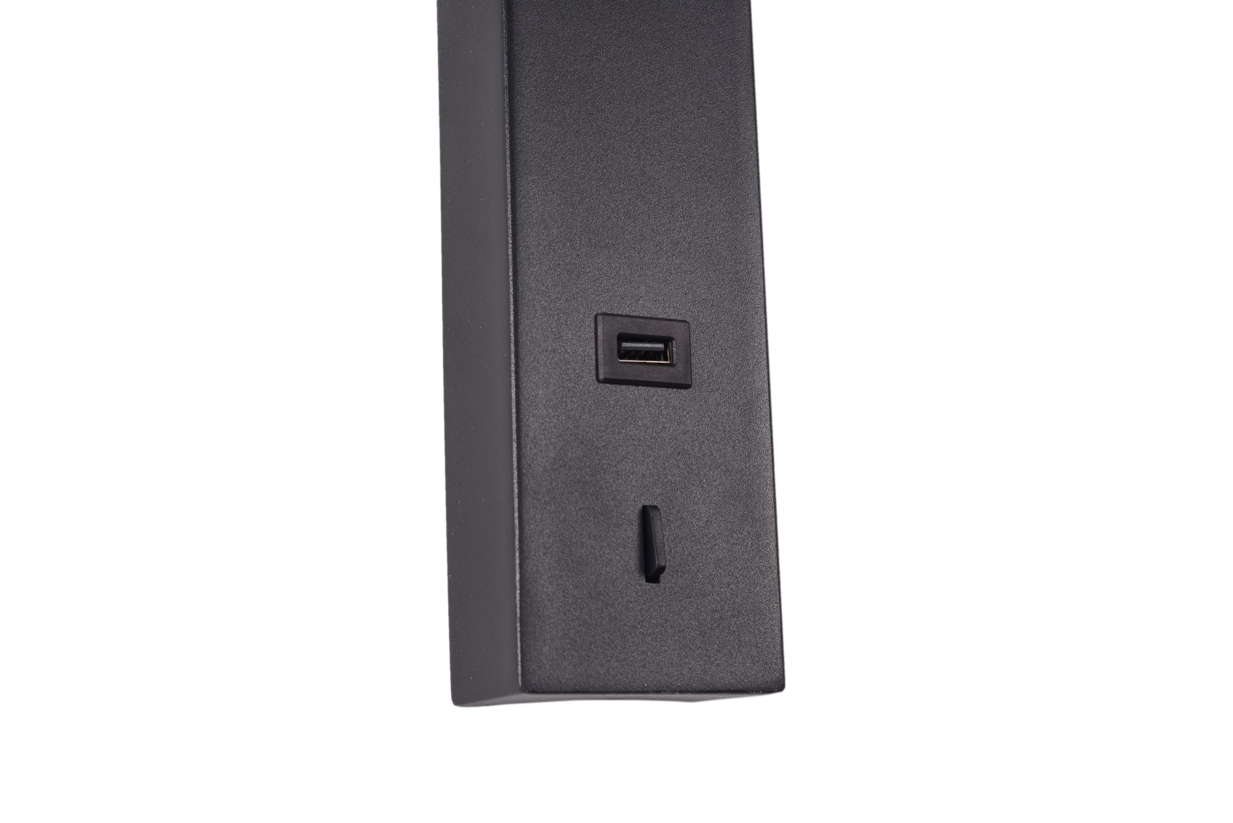 Настенный светильник 13*28*9 см, LED 6W 4000K черный Zortes Tommy ZRS.23005.6
