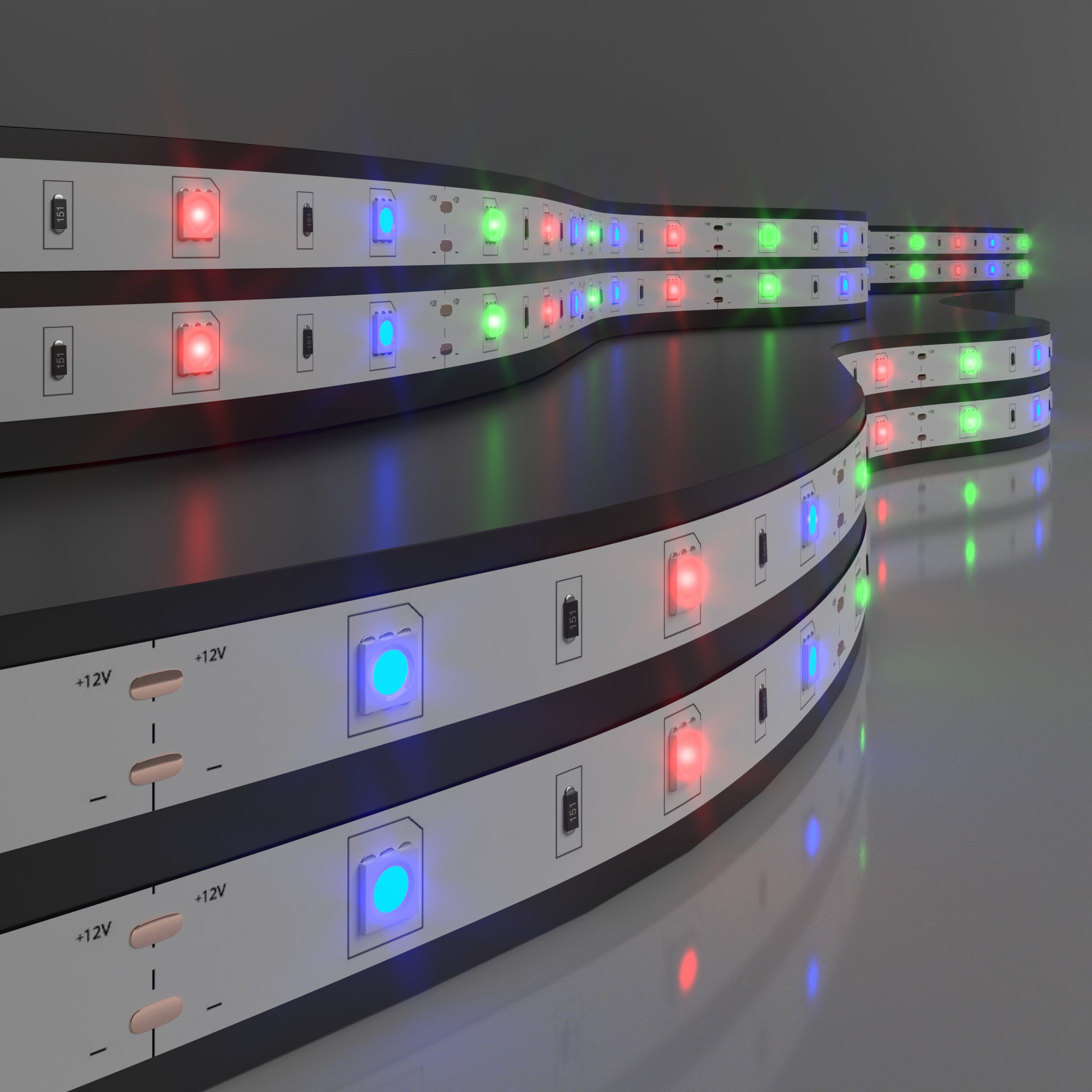 Светодиодная лента Лента светодиодная 12V 7,2W 30Led 5050 IP20 RGB, 5м Elektrostandard