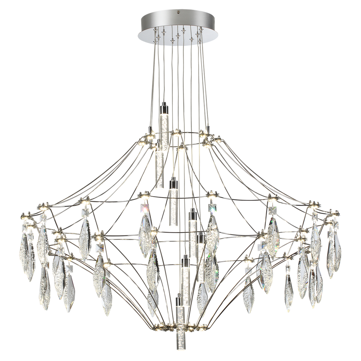 Потолочный светильник 103*LED*51W, 4000К, 4590lm Odeon Light Flamenco 6699/51CL, хром
