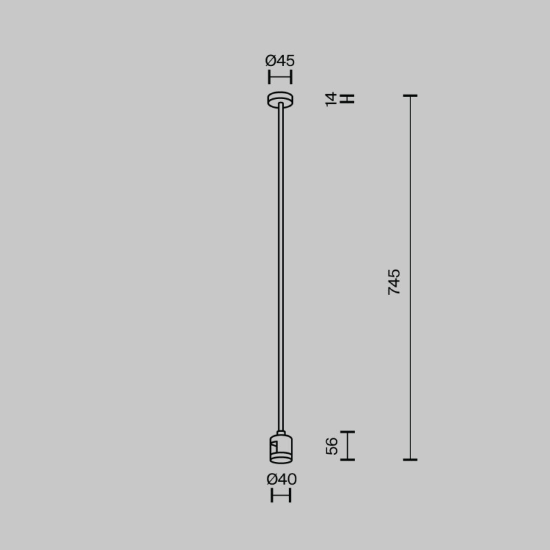 Стойка 4*4*74,5 см, Maytoni Technical Magnetic trаck system Flarity латунь TRA159C-IPC1-BS латунный