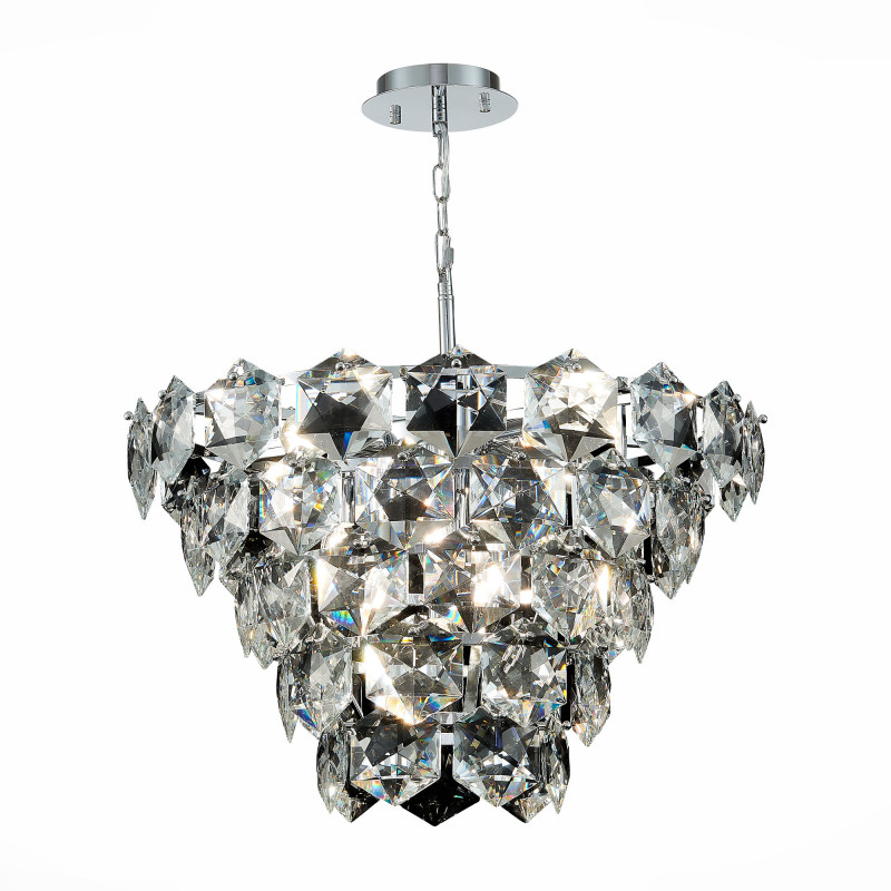 Люстра подвесная 58 см, 360W, ST LUCE VITERBO SL1631.103.09 Хром