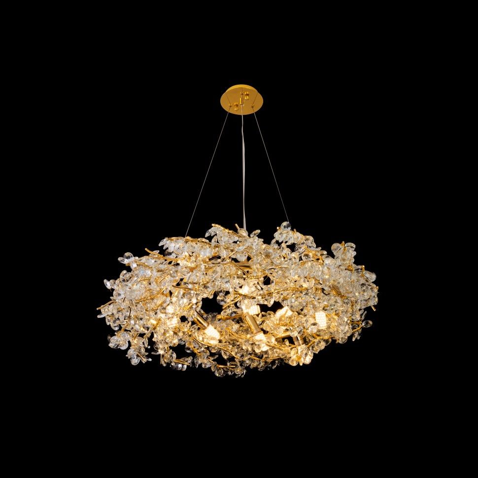 Подвесной светильник 80*30-130 см, 12*Е14*480W, K, iLamp Savage 9065-D800 GD, Золото