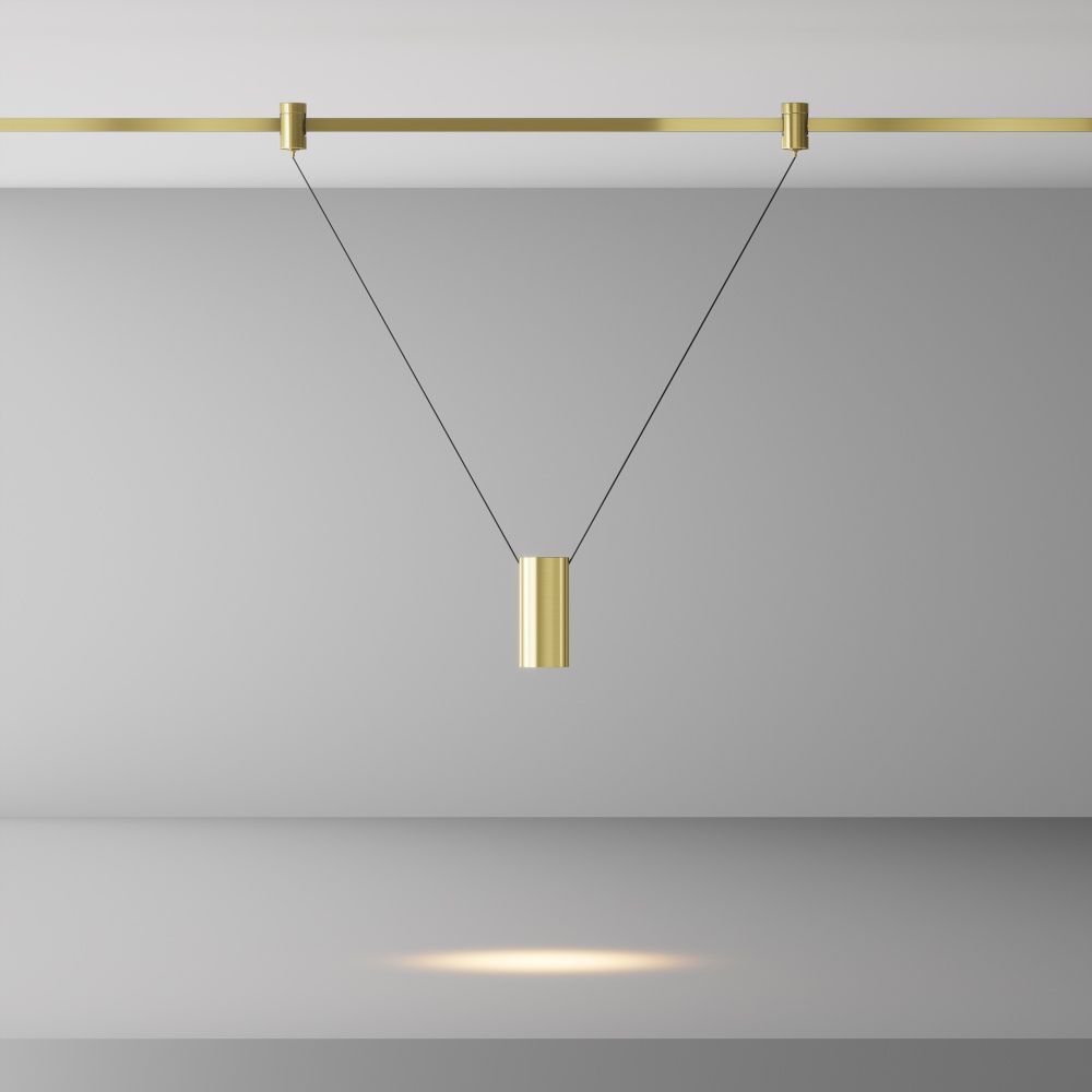 Трековый светильник  TR157-1-12W3K-BS **-12 см, *LED*12W, 3000K, Maytoni technical FLARITY TR157-1-12W3K-BS, Латунь