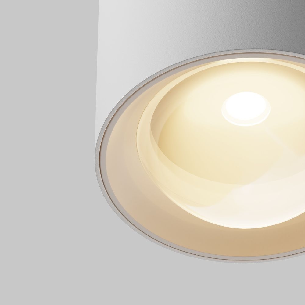 Потолочный светильник 7,5 см, LED*15W, 3000K, Maytoni Lens 70° C217CL-15W3K-W, Белый