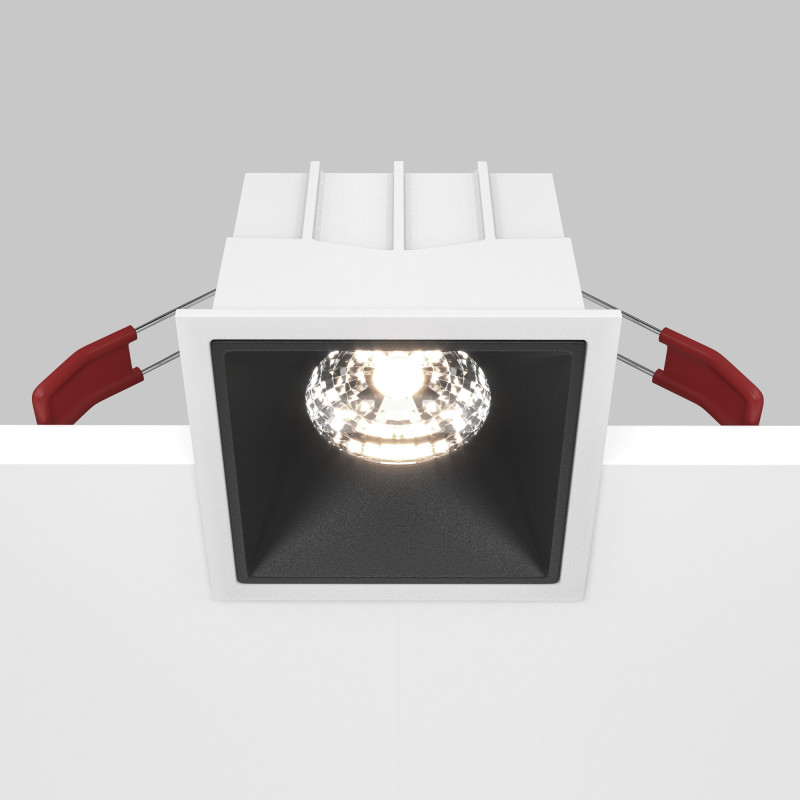Светильник 9 см, 15W, 4000K, Technical DL043-01-15W4K-D-SQ-WB, белый-черный, 36°, Dim, Triac