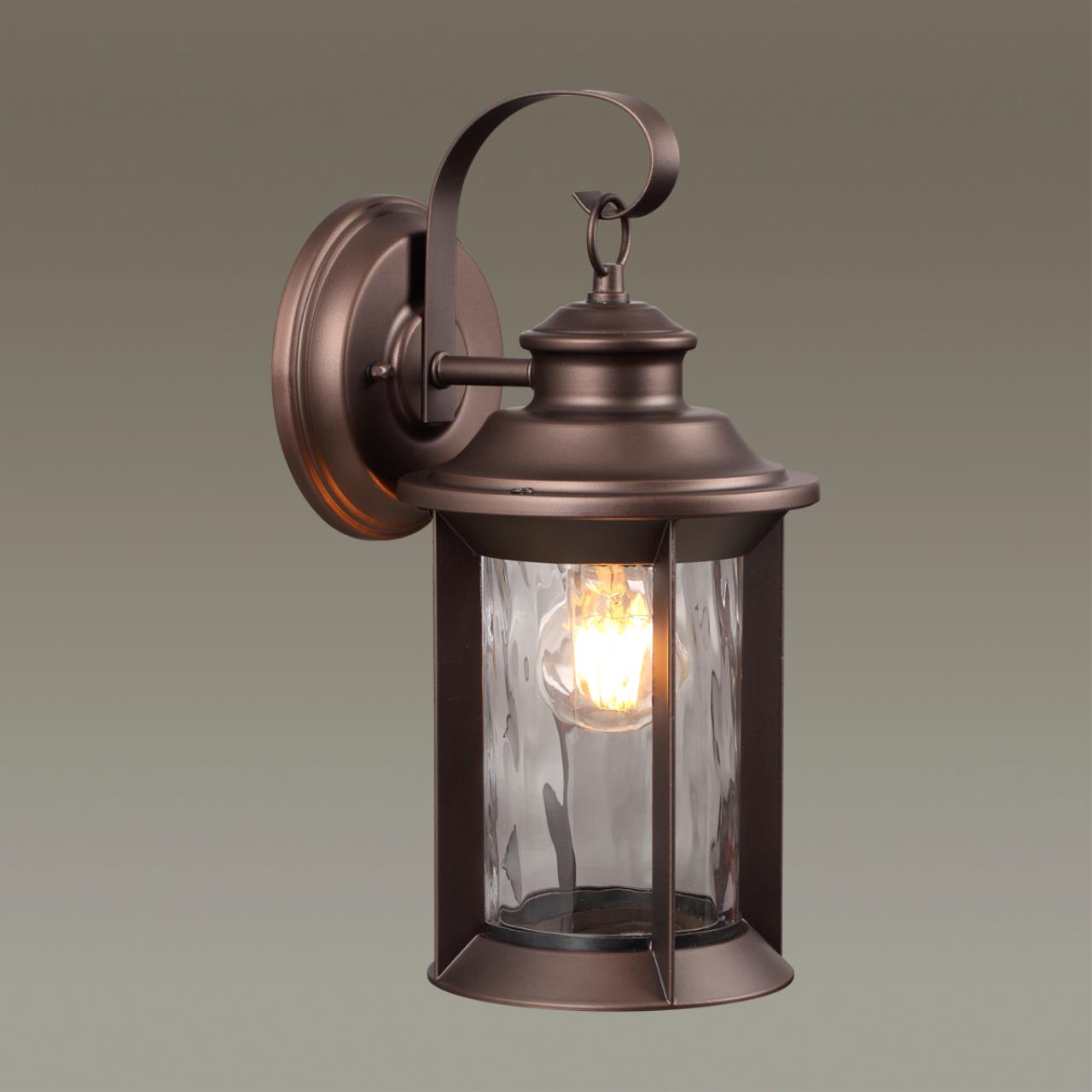 Уличный настенный светильник Odeon Light Mavret 4961/1W Коричневый