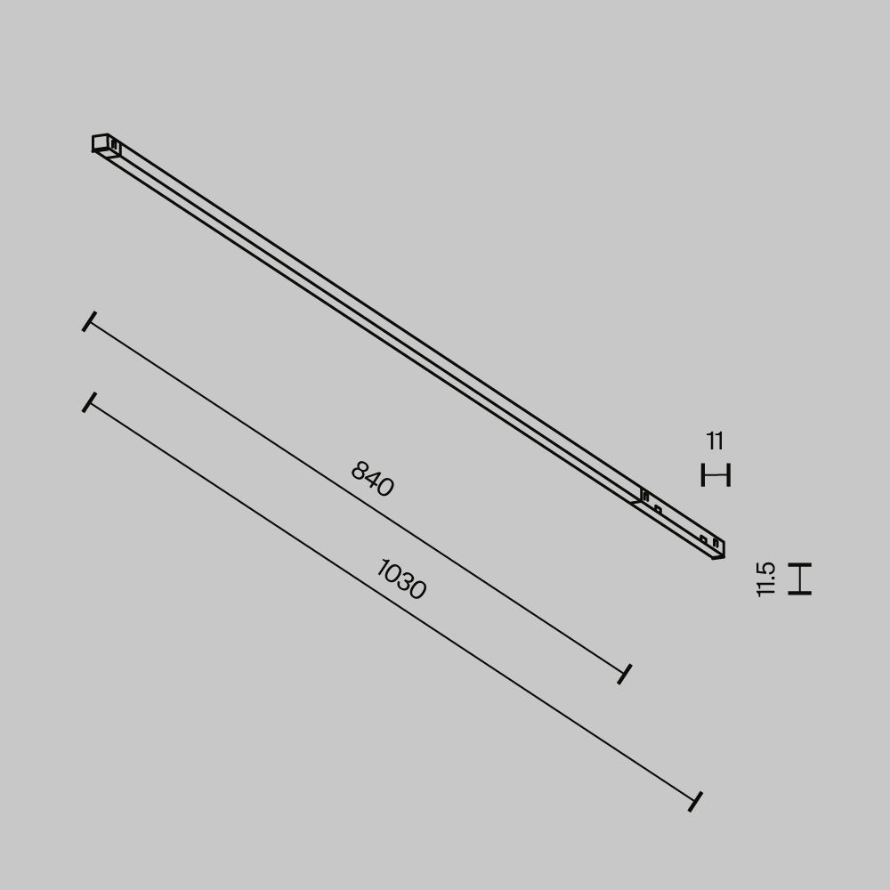 Трековый светильник Basis Exility X 2700-6000K 18Вт 120° Dim Smart Zigbee 103*1*-1 см, *LED*18W, K, Maytoni Technical  TR240-4-18WTW-DSZ-B, Черный