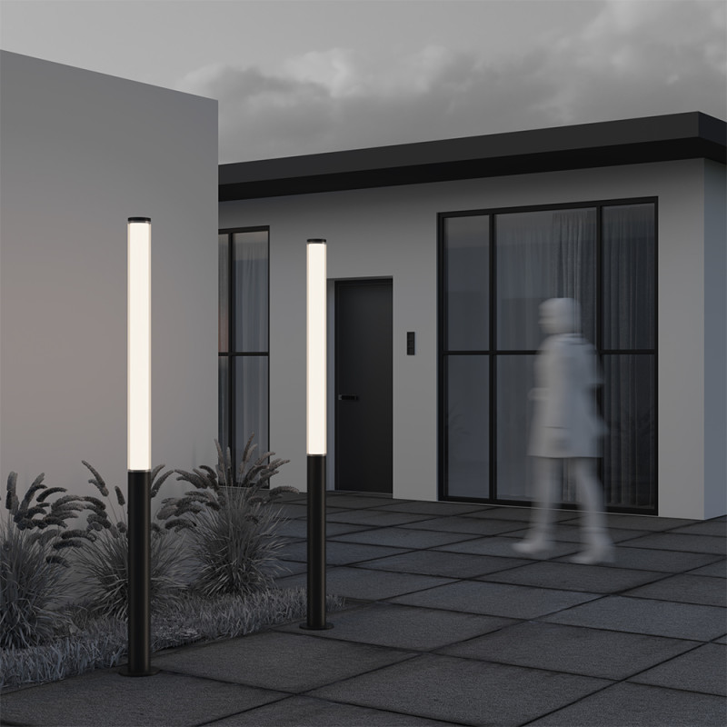 Уличный наземный светильник Maytoni Ginza O041FL-L100B3K, 100W LED, 3000K, черный