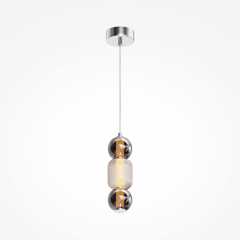 Подвесной светильник 12*12*339 см, LED, 16W, 3000К, Maytoni DROP MOD273PL-L16CH3K хром