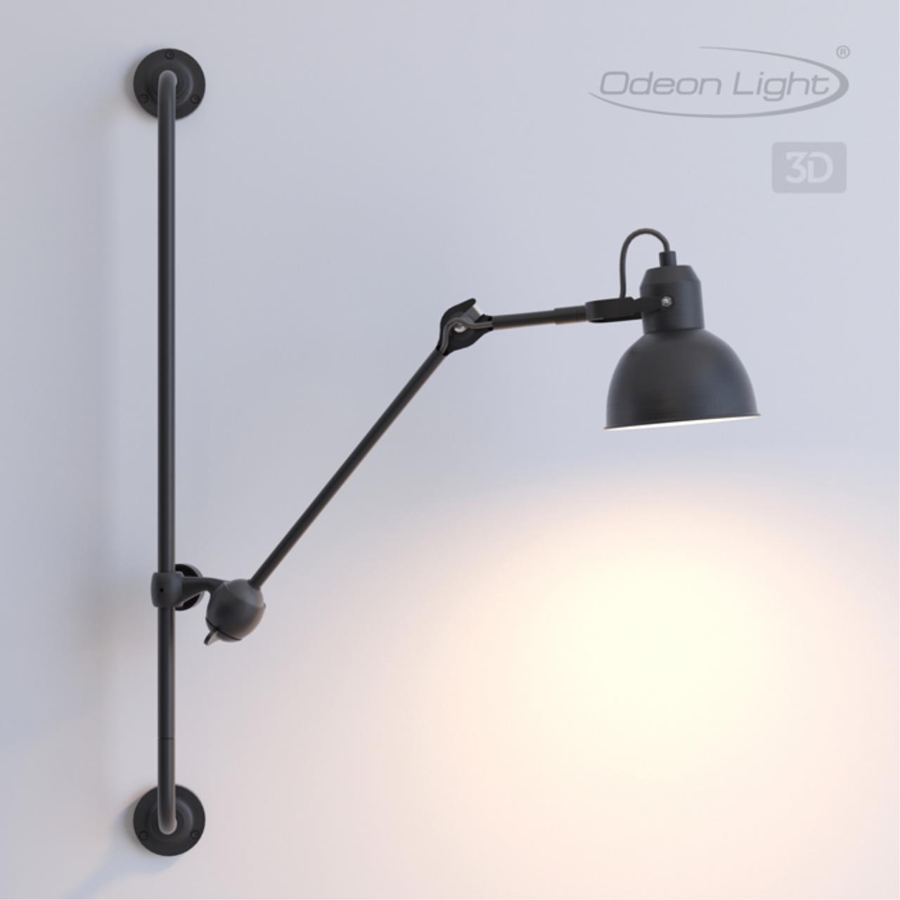 Настенный светильник ODEON LIGHT ARTA 4125/1WA, чёрный 