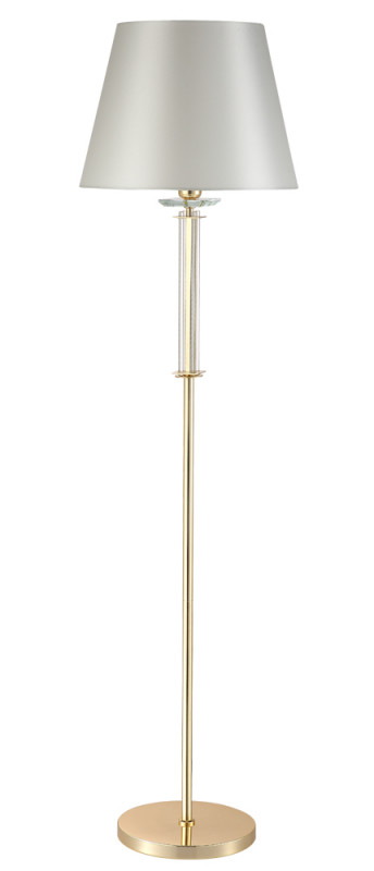 Торшер 38 см, Crystal Lux NICOLAS PT1 GOLD/WHITE золото/прозрачный