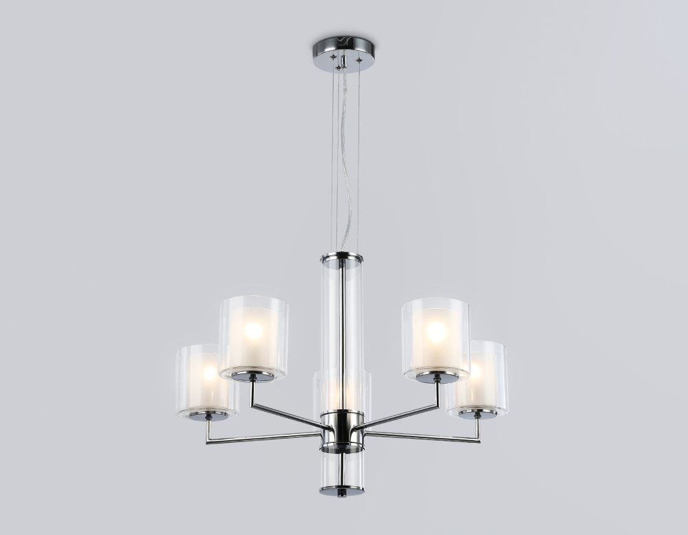 Подвесная люстра **44-126 см, 5*E14*40W, K, Ambrella Light High Light LH56001, хром