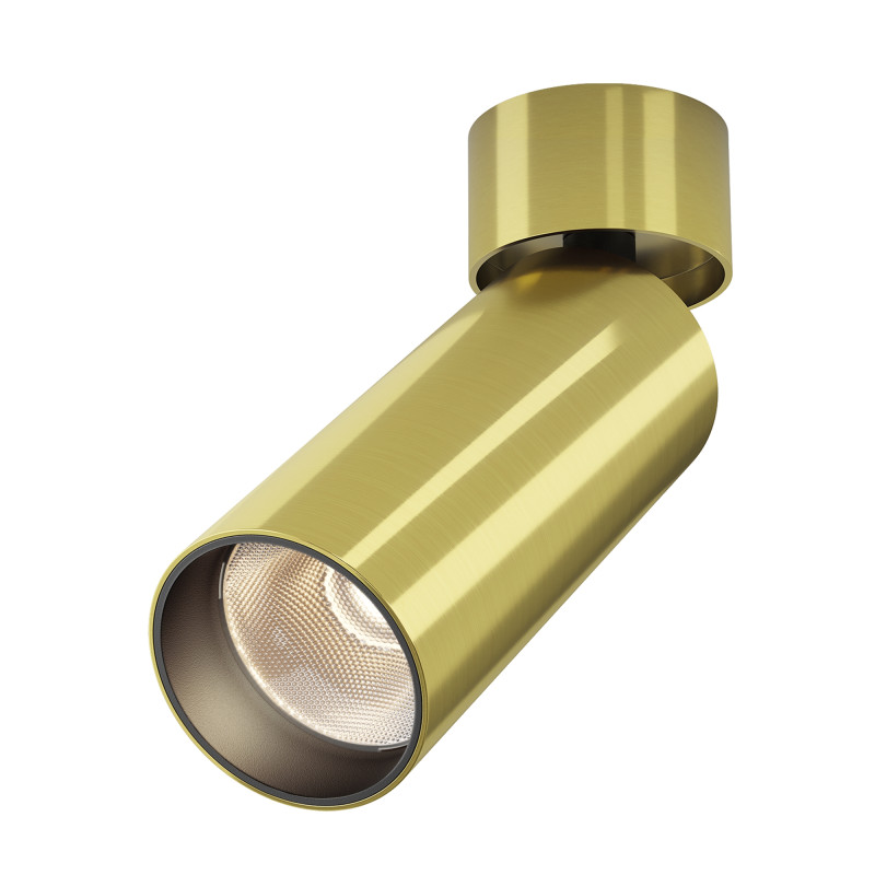 Спот 5,2*5,2*16 см, LED, 12W, 3000К, Maytoni Technical FOCUS LED C055CL-L12W3K-W-BS латунный