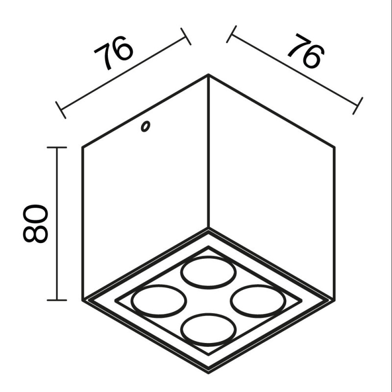 Светильник 7,6*7,6 см, LED 8W, 3000К, Графит Maytoni Ares O309CL-L8GF3K