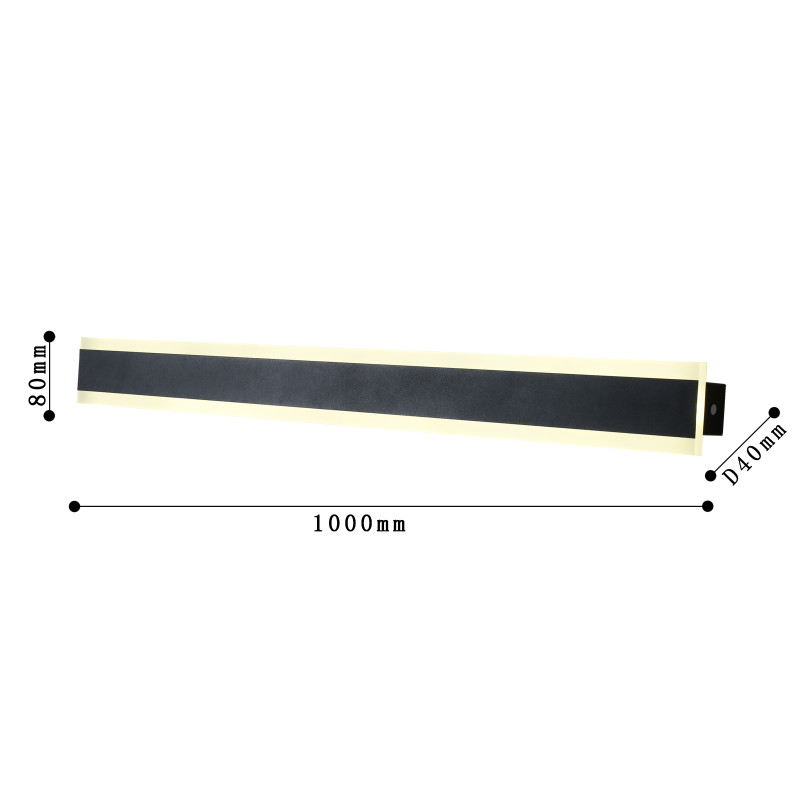 Уличный светильник Favourite Sagitta 4045-1W, D80*L1000*W40, каркас черного цвета, белый акриловый рассеиватель, повышенная степень защиты от влаги, возможность составления комбинации из нескольких светильников