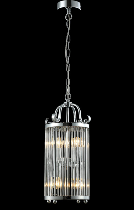 Светильник подвесной 23 см, Crystal Lux TADEO SP4 D200 CHROME/TRANSPARENTE Хром