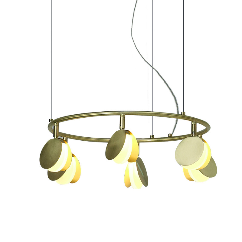 Подвесной светильник *198*200 см, LED *  120W, 3000К Mantra Shell 7355, золотой