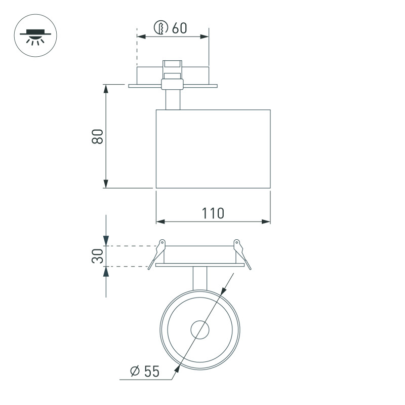 Спот Arlight 034147 11*5,5*8 см, 9W, белый (дневной)K,